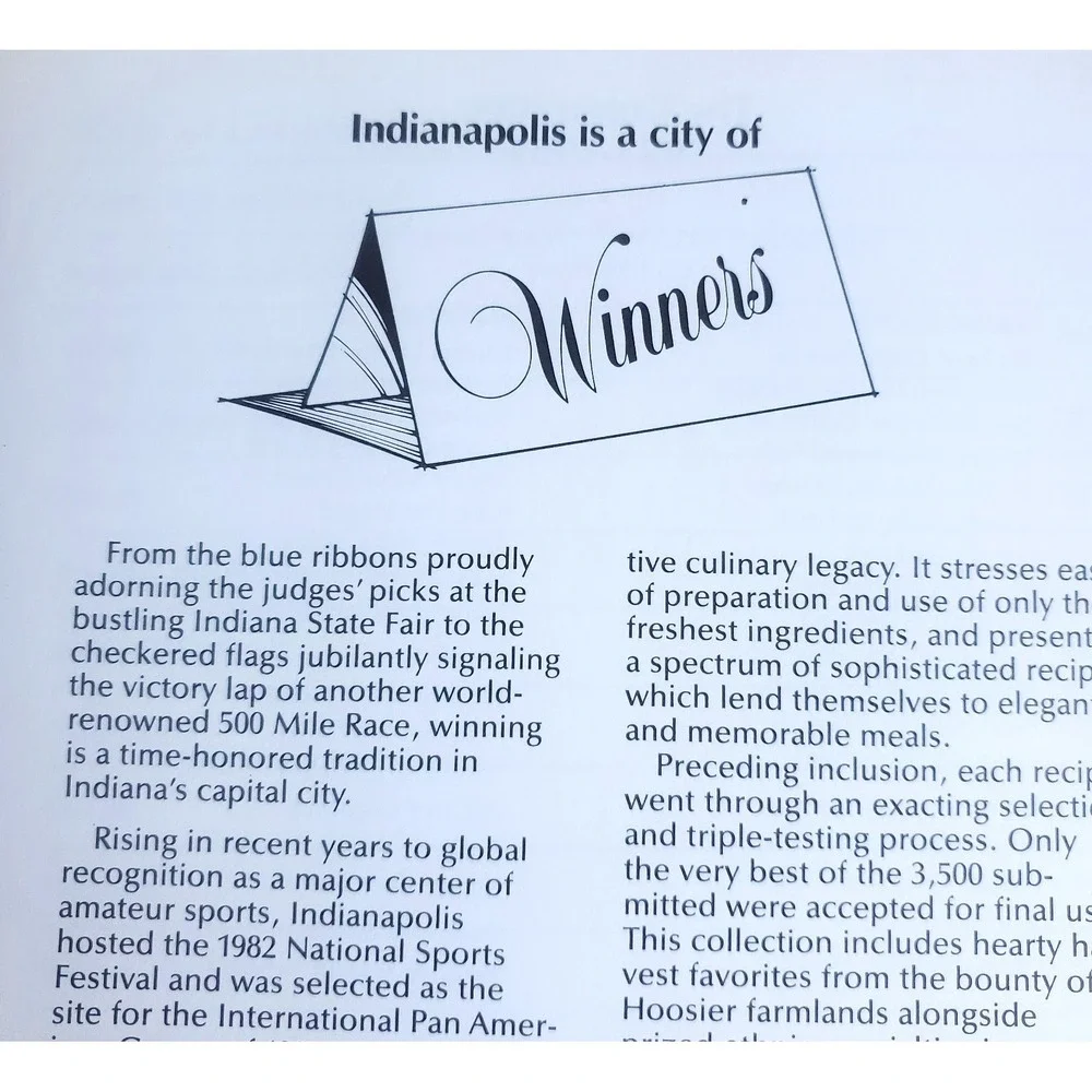 Winners Winning Recipes Junior League of Indianapolis Cookbook LS Ayres Tea Room